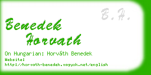 benedek horvath business card